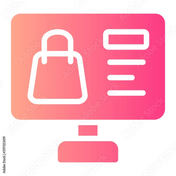 Fototapeta computer gradient icon