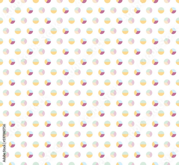 Fototapeta Colourful Seamless pattern with dots circle