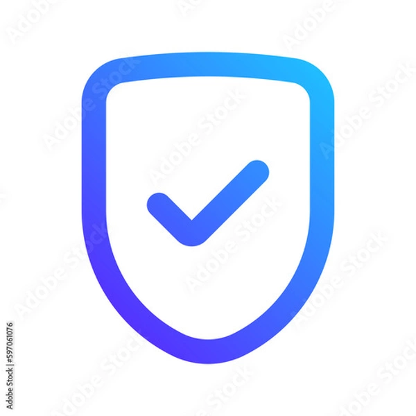 Fototapeta shield gradient icon