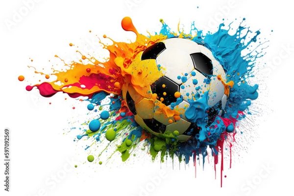 Obraz soccer colourful