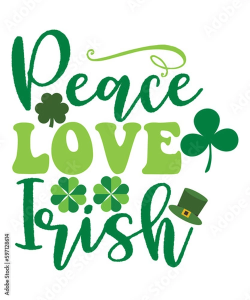 Obraz St Patrick's Day SVG Bundle, Lucky svg, Irish svg, St Patrick's Day Quotes, Shamrock svg, Clover svg, Cut File, Cricut, Silhouette, PNG,St Patrick's Day SVG Bundle, Lucky svg, Irish svg, St Patrick's 
