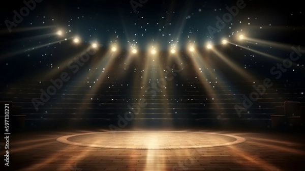 Obraz ライトアップされたライブステージ：AI作品
