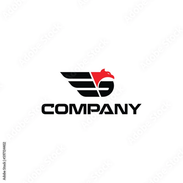 Obraz LETTER ES EAGLE LOGO VECTOR