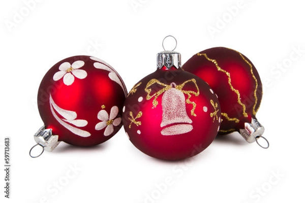 Obraz Red Christmas balls