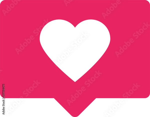 Obraz love icon notification, like icon vector
