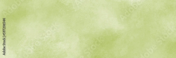Fototapeta Watercolor light green ombre background texture.Watercolour pastel green gradient backdrop. Horizontal template. background texture wall