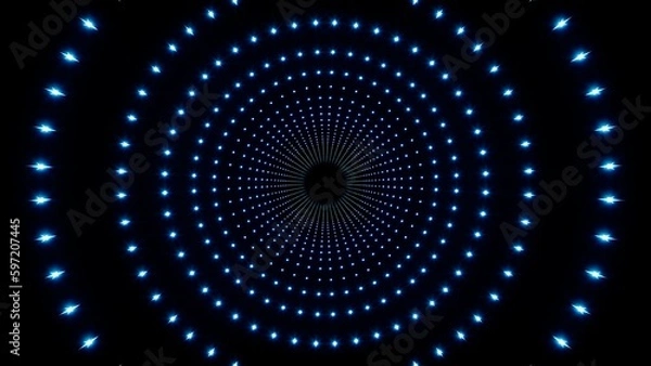 Obraz Glittering blue light circular overlay background