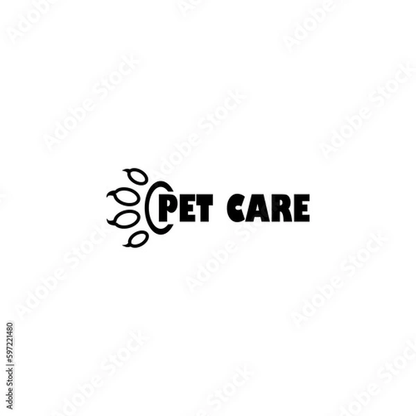 Fototapeta Pets care line icon isolated on white background 