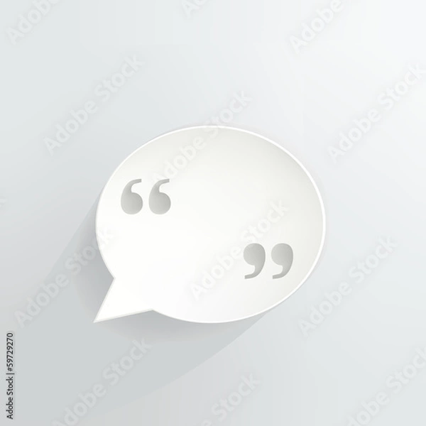 Obraz Quotations Speech Bubble Sign