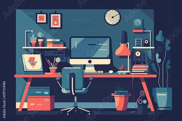 Fototapeta illustration of a computer. generative ai