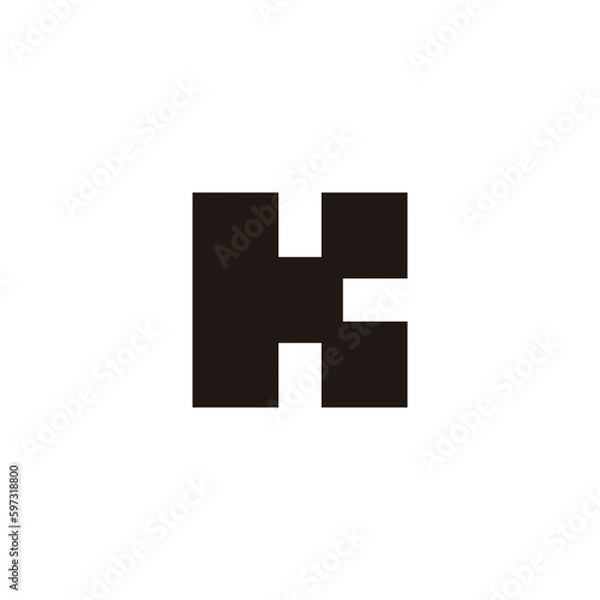 Obraz letter k squares geometric logo vector