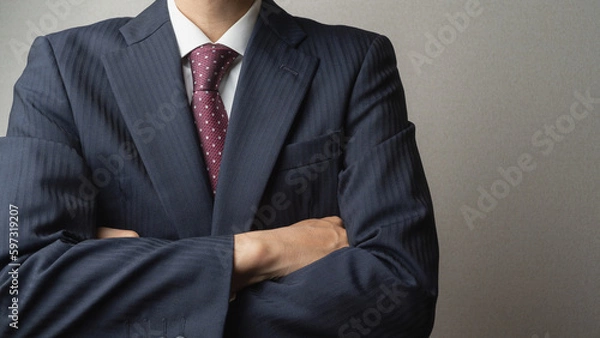 Fototapeta 腕を組むビジネスマン