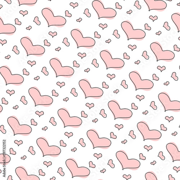 Obraz seamless background with hearts