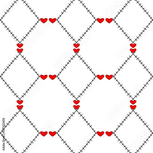 Obraz red and white background with a pattern