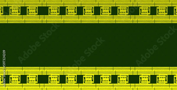 Obraz Green background with luxury gold border 