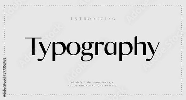 Obraz Abstract fashion font alphabet minimal modern urban fonts for logo brand etc typography typeface uppercase lowercase and number vector illustration