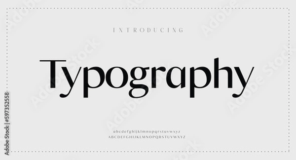 Obraz Abstract fashion font alphabet minimal modern urban fonts for logo brand etc typography typeface uppercase lowercase and number vector illustration