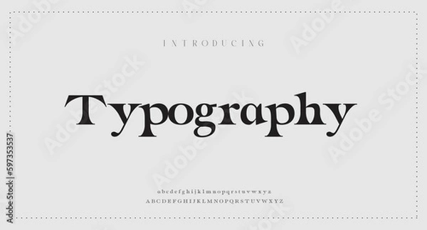 Obraz Elegant and luxury font fonts logo font premium vector