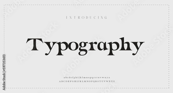 Obraz Elegant and luxury font fonts logo font premium vector