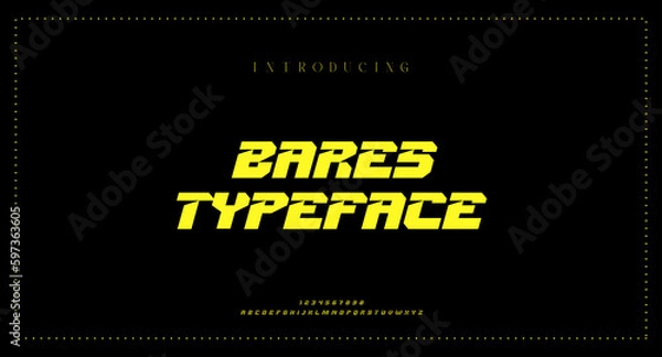 Obraz Vector creative modern technology neon alphabet fonts abstract typography urban sport techno fashion digital future creative logo font vector illustration