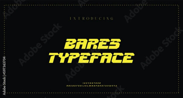 Obraz Vector creative modern technology neon alphabet fonts abstract typography urban sport techno fashion digital future creative logo font vector illustration