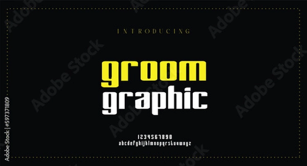 Obraz Vector creative modern alphabet fonts. typography abstract decorative sport, game, technology, fashion font