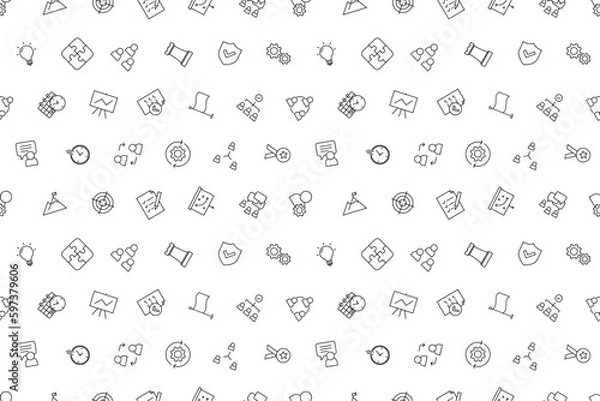 Fototapeta Vector management pattern. Management seamless background