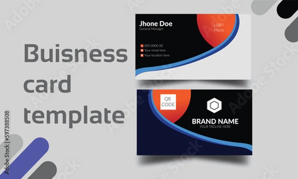 Obraz Unique realistic corporate simple business card template design