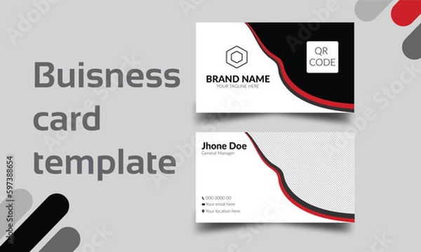 Obraz Unique corporate simple business card visiting template design