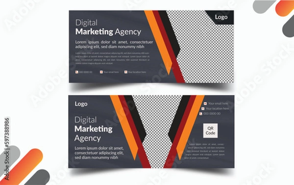 Obraz digital marketing Facebook cover and web banner template