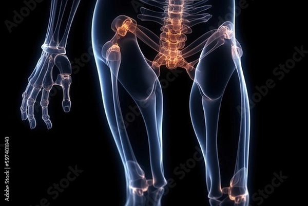 Fototapeta illustration of joint pain generative ai 