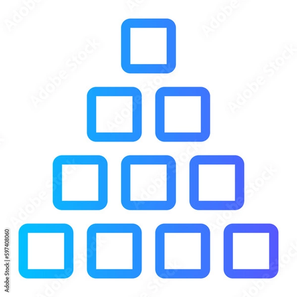 Fototapeta unstructured data gradient icon