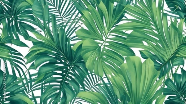 Fototapeta palm leaves background