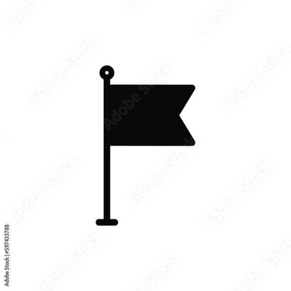 Obraz Flag icon vector. Flagpole sign
