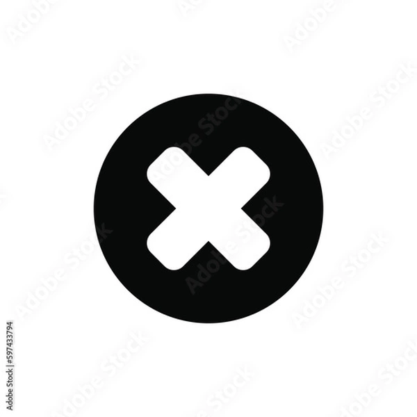 Obraz Cancel icon vector. Close sign