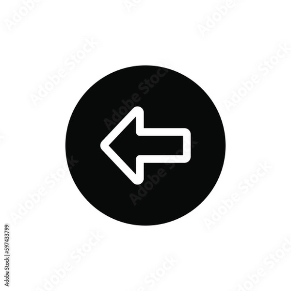 Fototapeta Previous icon vector. Back sign