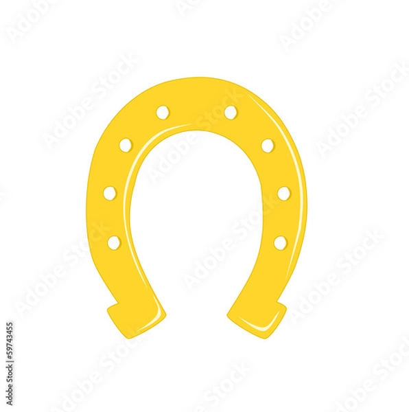 Obraz Gold horseshoe - vector illustration.