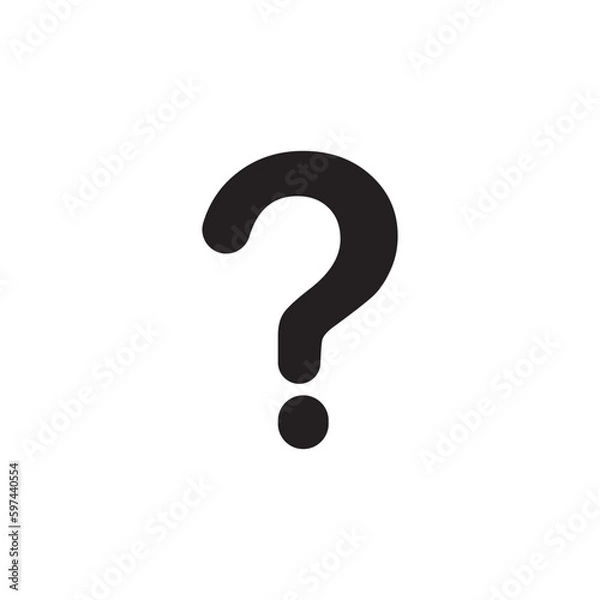 Fototapeta  Question mark simple icon vector illustration
