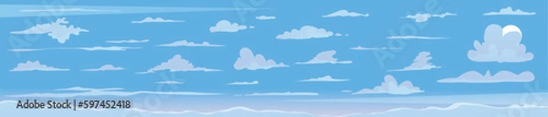 Fototapeta a lot Sky Sunset  wallpaper  for video conferencing Vector illustration 