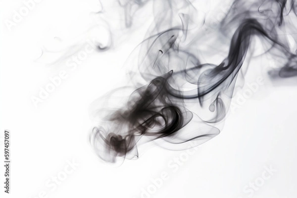 Obraz smoke on black background, ai generated