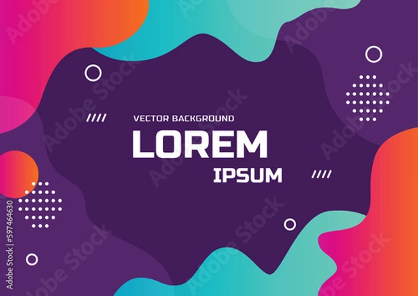 Fototapeta Gradient liquid abstract background illustration