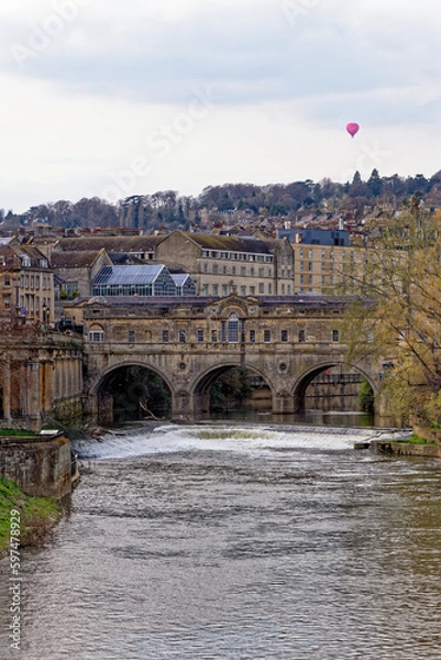 Obraz View along River Avon in Bath, Somerset, England