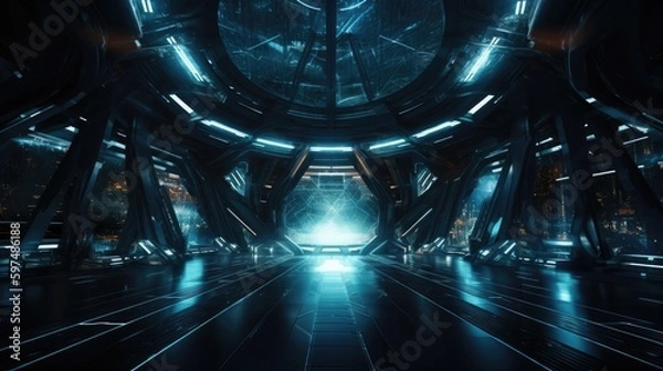 Fototapeta Sci-fi futuristic background