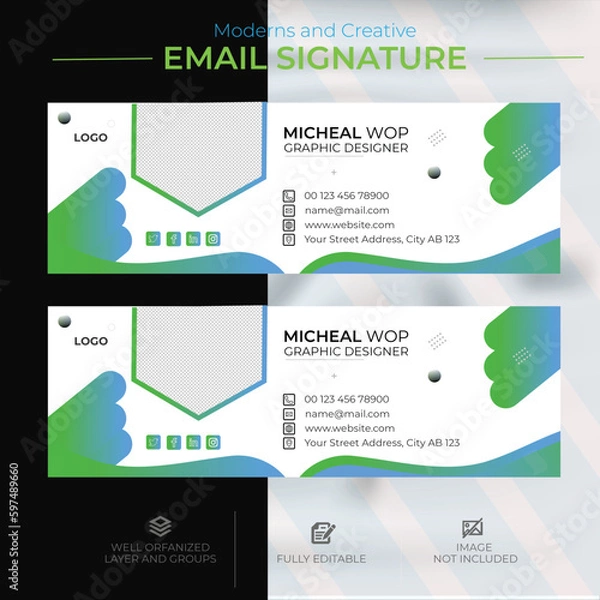 Obraz Email signature template Design post