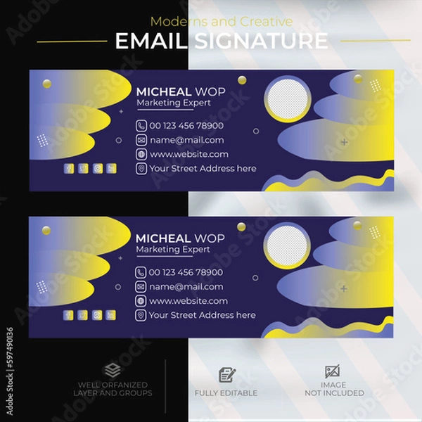 Obraz Email Signature Template Design post