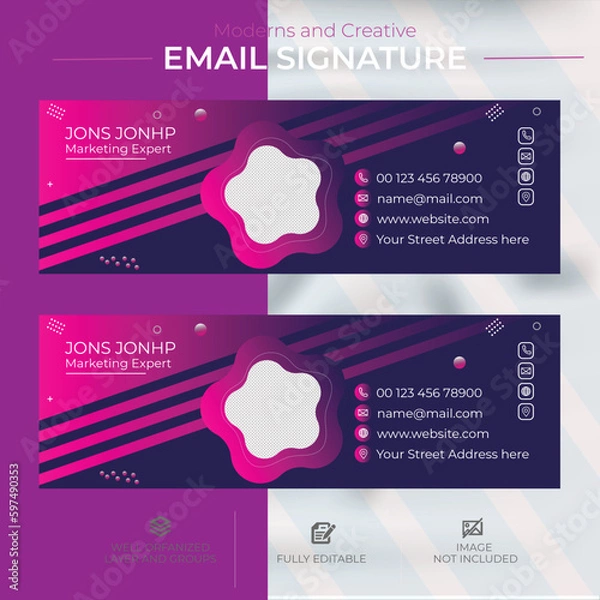 Obraz Email Signature Template Design post