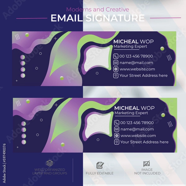 Obraz Email Signature template design post