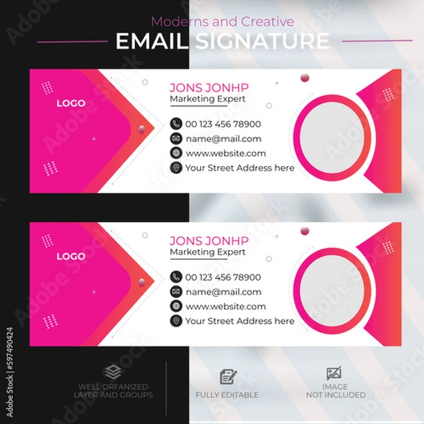 Obraz Email Signature template design post