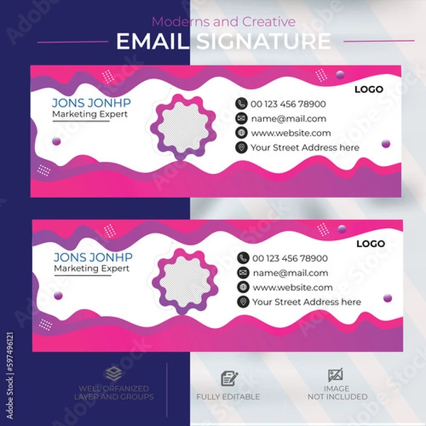 Obraz Email signature template design post