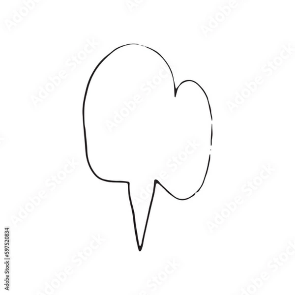 Fototapeta Empty message bubble on white background vector illustration